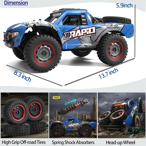Miniatura 2 de Autos RC 1:14 Camión RC 30 MPH 4WD Auto de Control Remoto Todo Terreno Carro Trofeo para Adultos Niños Juguetes Rápidos Todoterreno RC Buggy Big