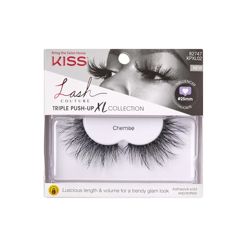 Kiss Lash Couture Pestañas postizas triple push-up 'Halloween 02', incluidas, aptas para lentes de contacto, fáciles de aplicar, pestañas