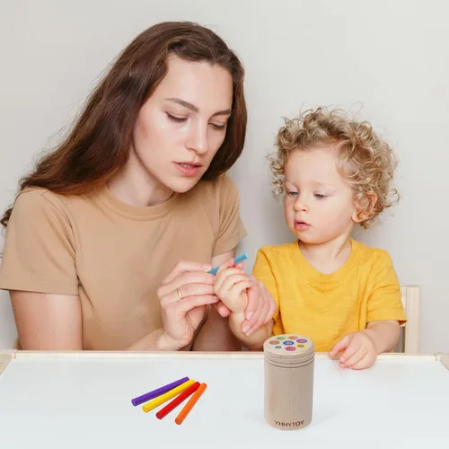 Miniatura 5 de YHHYTOY Juguetes Montessori para niños de 1+ año, juguete de clasificación de colores para niños pequeños de 18 meses, actividades de aprendizaje