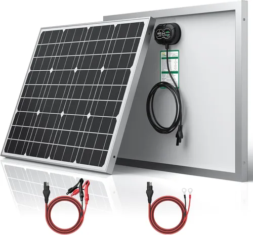 Miniatura 8 de SUNER POWER Mantenedor de cargador de batería solar de 24 V y 30 W, controlador de carga MPPT ultra inteligente integrado, kit de carga de goteo