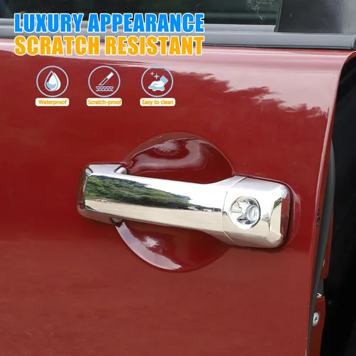 Miniatura 3 de ABS coche exterior manija cubierta decorativa ajuste para Toyota FJ Cruiser manija accesorios 4 unids/set (brillante)