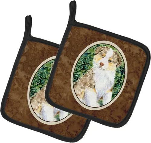 Miniatura 6 de Caroline's Treasures SS8617PTHD - Juego de soportes para ollas de cocina resistentes al calor, almohadillas calientes para horno para cocinar, Husky