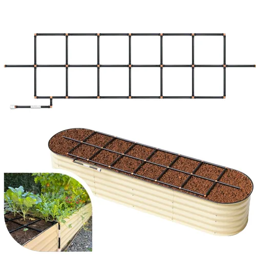 Miniatura 14 de Garden In Minutes - Sistema de riego por goteo para jardín, manguera de remojo, riego por goteo premontado, rociador de cama de flores, kit