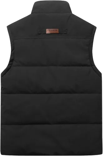 Miniatura 2 de EKLENTSON Chaleco para hombres invierno grueso forro polar resistente al viento al aire libre chaleco calentado