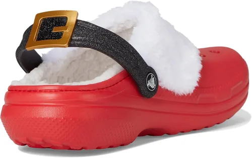 Miniatura 5 de Crocs Zuecos clásicos para adultos unisex con forro, festivos Varsity Rojo/Multi