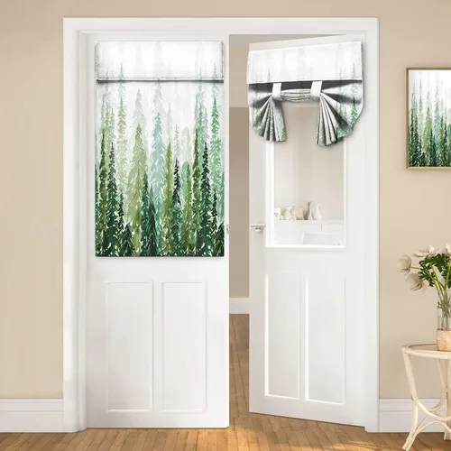 Miniatura 44 de Cortinas de puerta negras y rojas para ventanas de puerta, estampado de leopardo y cebra, cortinas de ventana para puerta de vidrio francesa