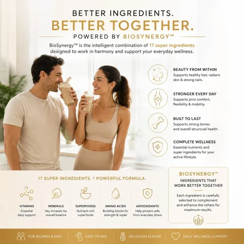 Miniatura 4 de Vital Life - Polvo de péptidos de colágeno – Colágeno hidrolizado con fórmula BioSynergy y 17 súper ingredientes, sabor a cacao, 16 onzas, apoya