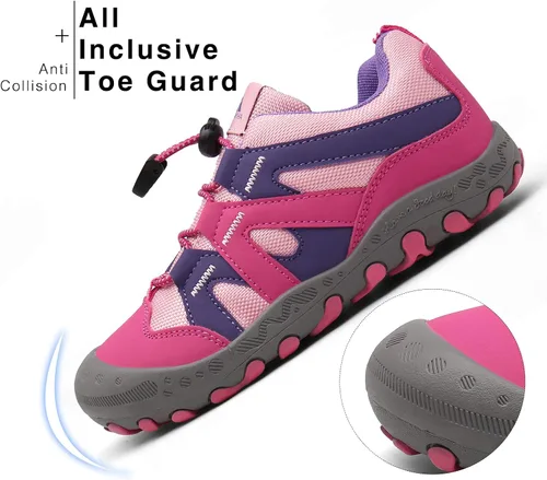 Miniatura 4 de Mishansha - Zapato deportivo de senderismo para niños y niñas antigolpes antideslizantes para caminar al aire libre y correr