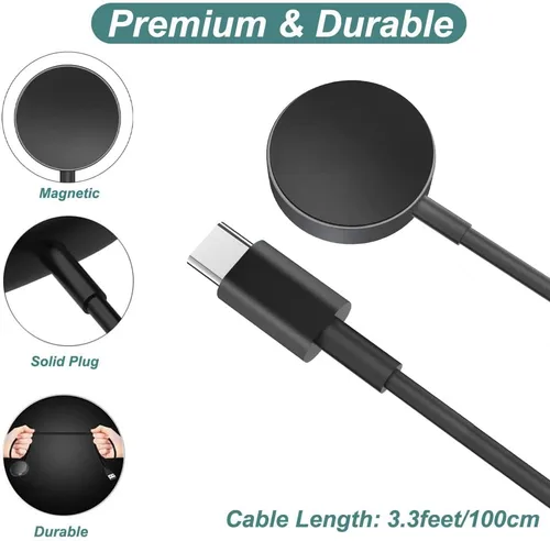 Miniatura 4 de Cargador para Samsung Watch - Galaxy Watch 7 Ultra/6/6 Classic/5/5 Pro/4/4 Classic/3/Active 2/Cable de carga activo con funda de aluminio (USB-C)