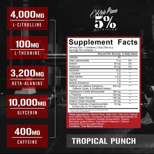 Miniatura 3 de 5% Nutrition Kill It - Bebida energética de cafeína lista para beber de alta rigidez, 400 mg de cafeína, bomba extrema, resistencia, enfoque e