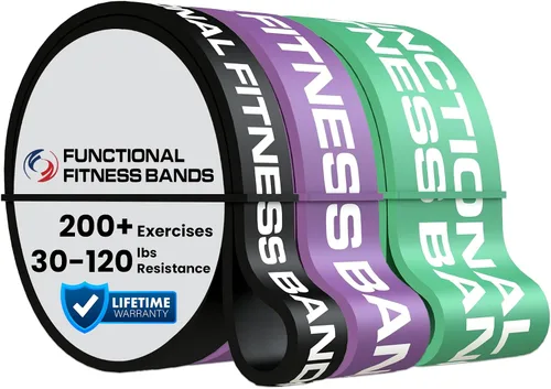 Miniatura 6 de Rubberbanditz Juego de 3 bandas de asistencia para dominadas por Functional Fitness. Bandas de entrenamiento de resistencia y asistencia resistentes