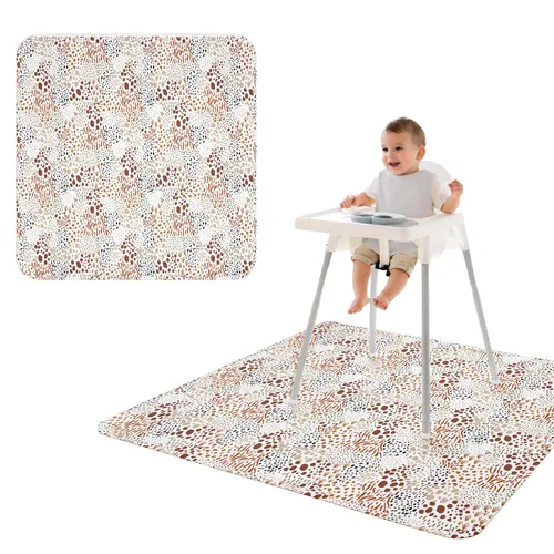 Miniatura 40 de BapronBaby Adventure Awaits - Tapete impermeable para debajo de sillas altas, suelos, mesas, tiempo de juego o artes y manualidades, lavable a