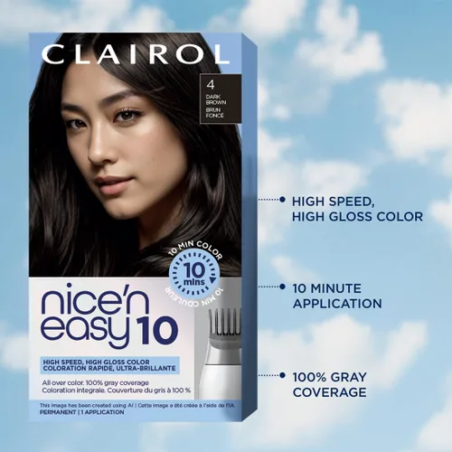 Miniatura 5 de Clairol Nice'N Easy 10 - Tinte permanente para el cabello, color rubio 10 más claro, cobertura del 100 % de las canas, color de cobertura completa