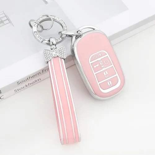 Miniatura 7 de PIFOOG - Funda para llavero Honda 2025 2023 2024 Accord Civic HRV CRV Pilot, accesorios para llaves de automóvil de 5 botones, carcasa brillante