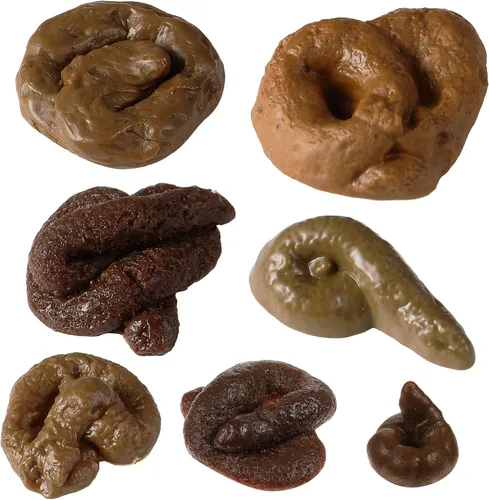 Miniatura 9 de Chivao 7 piezas falsas realistas falsas broma de turd realista poo juguete de broma y prácticos juguetes de broma para el día de los inocentes