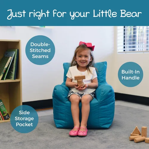 Miniatura 6 de Cali Little Bear Sack - Puf, funda de nailon Oxford recubierto duradero, asiento flexible para niños, muebles infantiles para dormitorios, salas