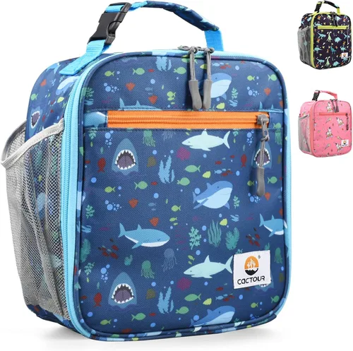 Miniatura 21 de CaCTOUR Lonchera para Niños, 2 Paquetes Bolsa de Almuerzo Aislada para Niñas y Niños, Bolsa Suave Mini Enfriador Regreso a la Escuela Bolsa