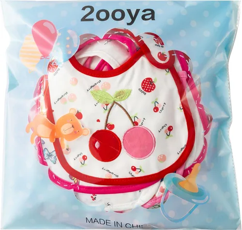 Miniatura 7 de Baberos impermeables de algodón para bebé, 24 unidades, ajustable, con cierre de velcro, para alimentar, dentición, babeo, 6-12 meses Rosado