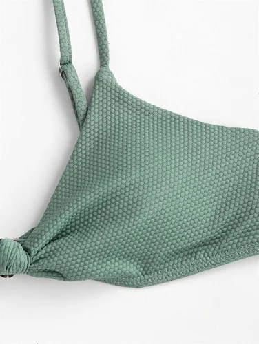Miniatura 5 de Bañador texturizado anudado Bikini de dos piezas Traje de baño de dos piezas Trajes de baño
