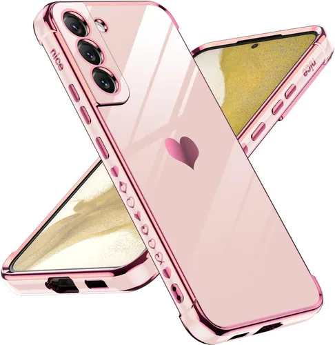 Miniatura 30 de LeYi for Moto G 5G 2025 Case: with Tempered Glass Screen Protector [2 Pcs]+ Full Camera Lens Protection,Love Heart Plating Cute Luxury Soft TPU