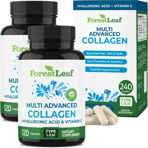 Miniatura 11 de ForestLeaf Pastillas de Multi Colágeno - Colágeno para Hombres y Mujeres - Suplementos de Colágeno Hidrolizado con Vitamina C y Ácido Hialurónico