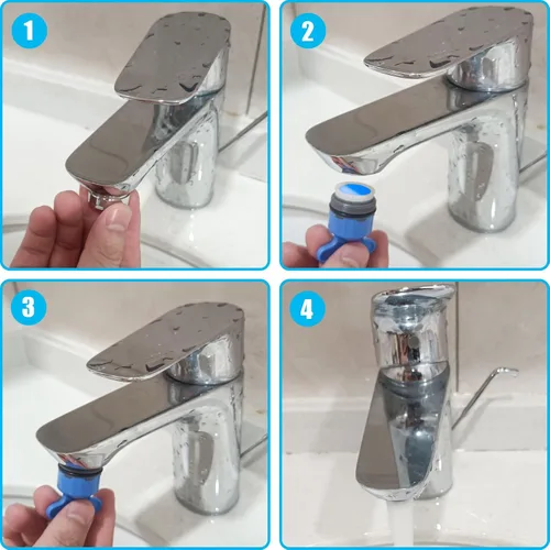 Miniatura 7 de BOETOADG 4 piezas de aireador de grifo M16.5, piezas de repuesto para grifo aireador de grifo enchufable para cocina, baño, fregadero aireador