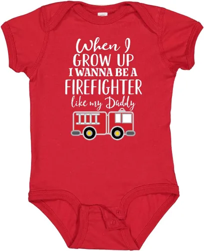Miniatura 6 de inktastic Body de bebé Future Firefighter Like Daddy