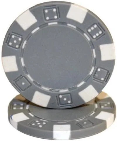 Miniatura 12 de Brybelly Clay Composite Striped Dice 11.5-gram Poker Chips (100-pack) - Blank Non-denominated Poker Chips - Custom Cash Games and Home Casino Poker