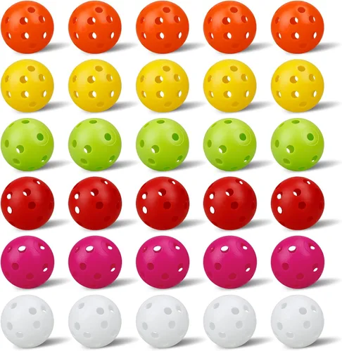Paquete de 100 pelotas de golf de práctica de flujo de aire, bolas de golf de plástico huecas, entrenamiento o campo de conducción, práctica de