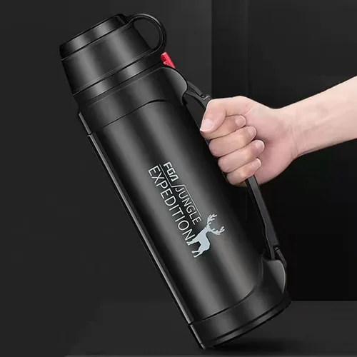 Miniatura 6 de Botella de vacío de acero inoxidable, hervidor portátil aislado para bebidas calientes y frías, taza de café de viaje portátil para automóvil