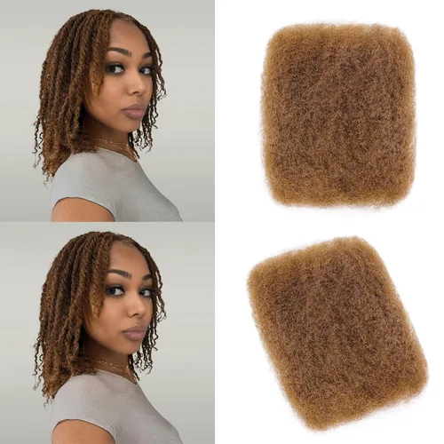 Miniatura 23 de BLL Afro Kinkys - Cabello humano a granel, 100% cabello humano para mini torsión, trenzas, extensiones de rastas, cabello rizado afro, color negro a