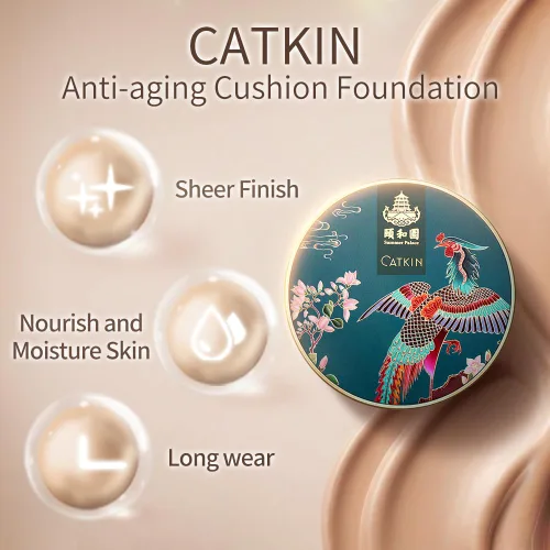 Miniatura 2 de Catkin Phoenix Base Cojín con Cobertura Modulable Suero de Maquillaje Anti-Envejecimiento, Acabado Satinado Transparente, Repuesto Incluido, Beige