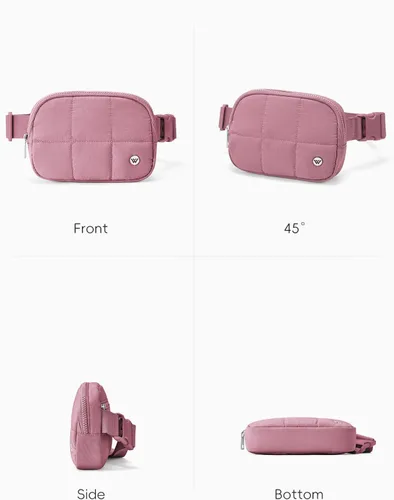 Miniatura 76 de WESTBRONCO Riñoneras para mujeres y hombres, bolsa para cinturón con bolsillos con cremallera, riñoneras modernas, bolsas cruzadas ligeras de 1
