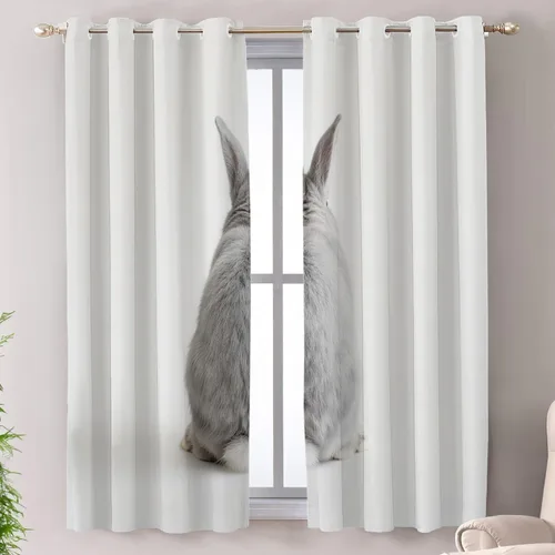 Miniatura 128 de Shrahala Cortinas de hojas de arce otoñales para ventanas de cocina, hojas rojas ardientes, fondo marrón, paneles de cortina de ventana de poliéster