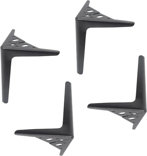 ISolay Paquete de 4 patas de metal para muebles, patas de mesa de centro de metal industrial, patas de repuesto para sofá, patas triangulares, 5
