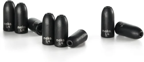 Miniatura 4 de Nako - Pesas de bala de tungsteno para pesca, de 1/32 oz a 3/4 oz, color calabaza negra y verde sin astillas, pesas de pesca para aparejo de Texas