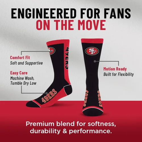 Miniatura 4 de For Bare Feet NFL - Calcetines unisex Mvp Crew Nfl L