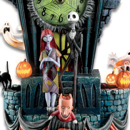 Miniatura 2 de The Bradford Exchange reloj cucú, reloj de pared de La Pesadilla antes de Navidad de Tim Burton