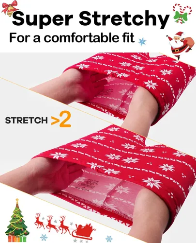 Miniatura 3 de DAUGHTER QUEEN Pijamas de Navidad para niños y niñas de 18 meses-12 años, ropa de dormir 100% algodón