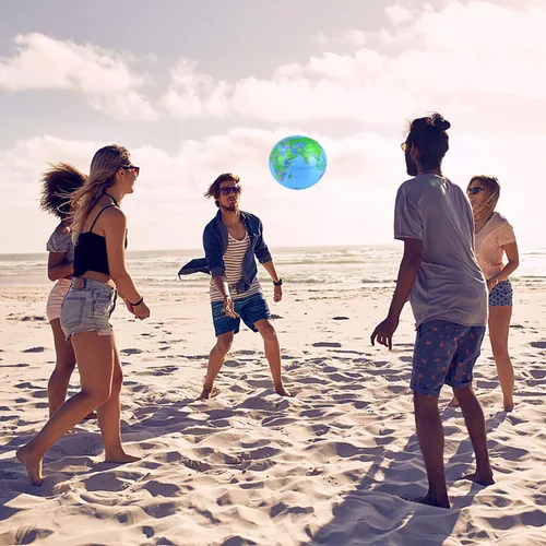 Miniatura 7 de Globo inflable de Coopay PVC Globo del mundo inflable de la Tierra Bola de playa inflable para jugar en la playa o enseñar