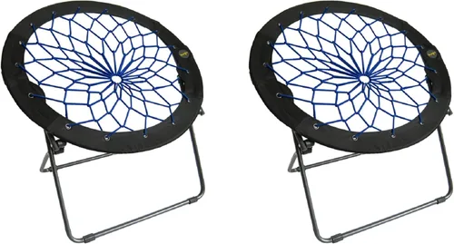 Miniatura 13 de Zenithen Silla Bungee Bunjo Plegable de 29", Índigo (Paquete de 1) - Asiento Plegable Ligero para Adolescentes, Adultos, Dormitorios, Habitaciones