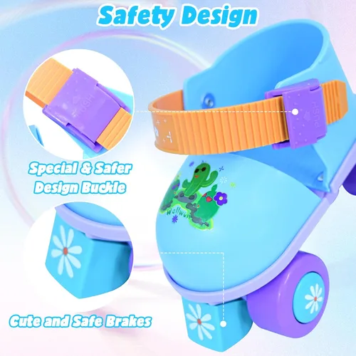 Miniatura 4 de Kids Roller Skate for Girls Boys Ages 2-5 Years Old, Adjustable Toddler Rollerskates, Children Beginner Roller Skate RS209