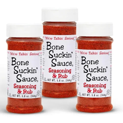 Miniatura 14 de Bone Suckin' Condimento para salsa y variedad de frotamiento, original, filete, mariscos y pollo, ideal para asar a la parrilla, ahumar, sin OMG
