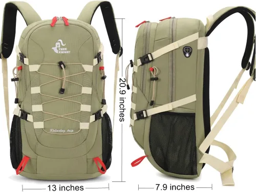 Miniatura 2 de Bseash Mochila de senderismo impermeable de 40L con cubierta para lluvia, bolsa de viaje deportiva al aire libre para camping, escalada, esquí