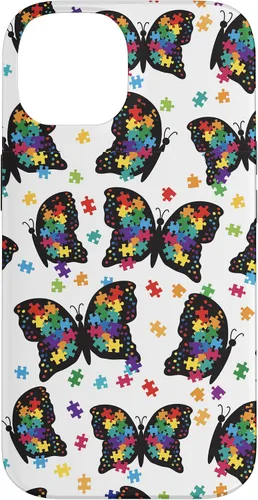 Miniatura 4 de Funda con patrón de rompecabezas de mariposa para iPhone 17