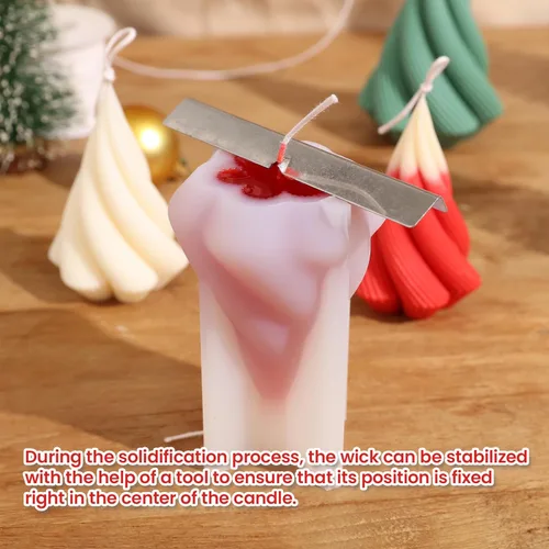Miniatura 6 de Boowan Nicole Moldes de silicona de vela espiral del árbol de Navidad para la fabricación de velas suministros para la decoración del hogar (LZ0611)