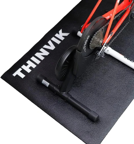 Miniatura 6 de Thinvik Alfombrilla de bicicleta para bicicleta Peloton Spinning y Wahoo Kickr 30 x 60 pulgadas/30 x 72 pulgadas, alfombrilla de entrenamiento