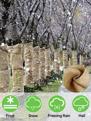 Miniatura 4 de Tela de arpillera de jardinería de 40 x 15 pies, tela de arpillera natural multiusos, material de fibra de yute de alta densidad para decoraciones