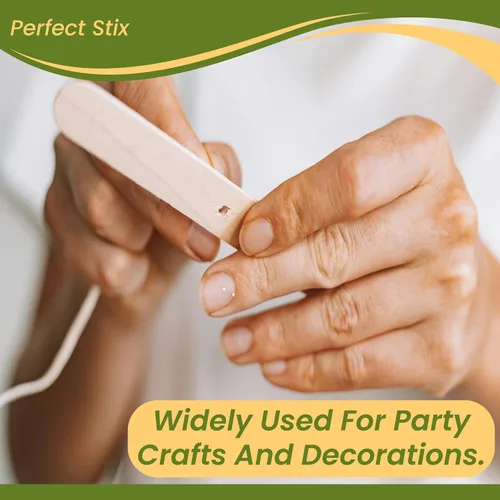 Miniatura 7 de Perfect Stix Palitos de Manualidades Jumbo, 6 x 3/4, Madera de Álamo Natural, 500 Ct. Multiusos para Artes, Paletas, Depilación con Cera