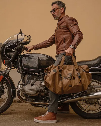 Miniatura 7 de IRON JIA'S Bolsa Seca para Motocicleta – Bolsa de Lona Impermeable y Bolsa Trasera de Equipaje, Bolsas de Sillín con Cierre Superior Enrollable
